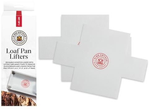 King Arthur Baking Company Loaf Pan Lifters, Oven Safe Reusable Nonstick European-Grade Silicone, Set Of 2, For Easy Bread Baking, Removal, And Release