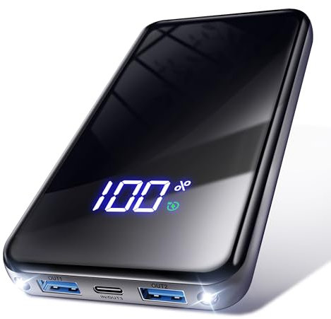 YILANS Power Bank, 22,5 W Powerbank 20000 mAh (USB-C Input & Output), PD 3.0 QC 4.0 Batteria esterna per cellulare con torcia, compatibile con iPhone 16 15 14 Samsung Galaxy iPad e (mezzanotte)