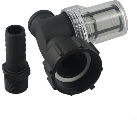 URPIZY IBC Filtre à eau de pluie 100 mailles en acier inoxydable pour réservoir d'eau et tonneaux de pluie