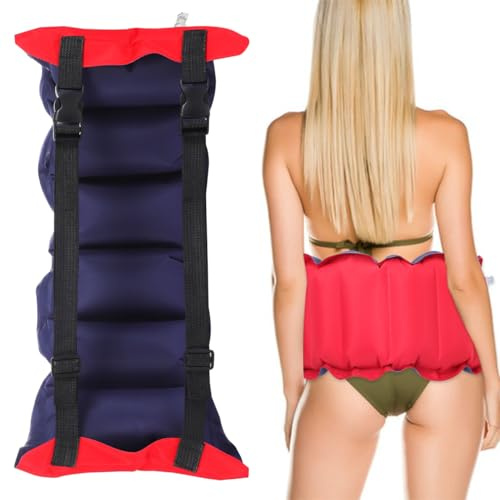 ibasenice Inflatable Swim Training Aid Belt Adjustable Waist Float for Beginners Portable Lightweight Swimming Belt with Dual Quick Release Buckles for Travel and Stability Adults Kids 76cm