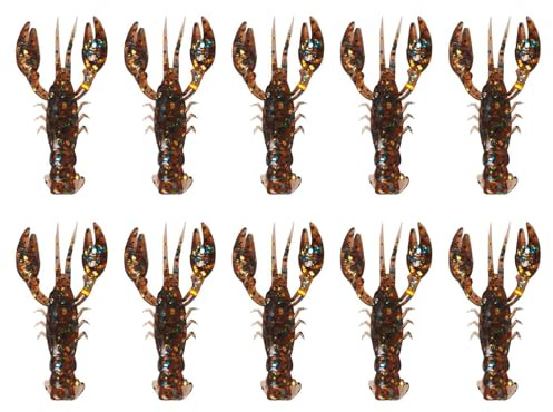 Krebsköder Für Barschangeln | Krebsimitat Langsam Sinkendes Kunstköder-Set 10er Set - Sinkender Swimbait Mit Realistischem Natürlichem Duft Für Angler In Fluss, Bach, See & Salzwasser