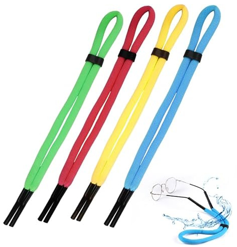 Urker Floating Sunglasses Strap,4pcs 26in Glasses Straps Sports for Men Women,glasses straps for Water Sports Boating Kayaking Surfing