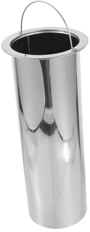 SHINEOFI Porte-brochettes pour Barbecue Seau à Fourchettes Acier Inoxydable avec Poignée Seau Métal pour Ranger Les Brochettes