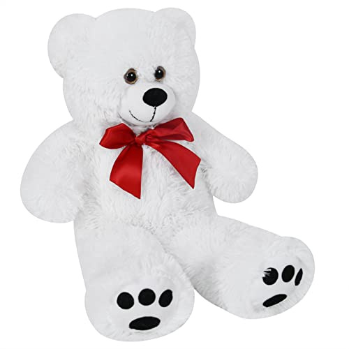 Monzana® Orsacchiotto di Peluche L - XXXL 50-175 cm Pelo Morbido Fiocco Impronta delle Zampe Pupazzo Gigante Orsetto Orso Gigante Idee Regalo Orsacchiotti Teddy Bear Regali Pupazzi