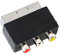 Scart Adapter | 2x Audio Cinch + 1x Video Cinch zu Scart | RCA Adapter | S-Video Chinch-Adapter Scart-Kabel Verteiler Y-Verteiler Umschalter AV Adapter Klinken-stecker-MOVOJA