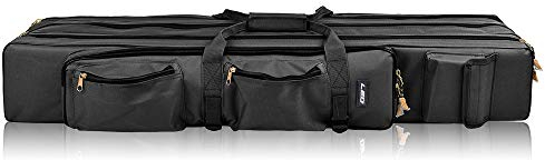 Lixada Outdoor 3 Layer Angeln Tasche Rucksack 80 cm / 100 cm Angelrute Reel Tragetasche Angelrute Tackle Tasche Tragetasche Reisetasche