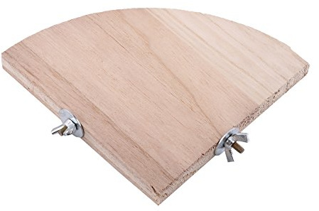 Oumefar Cage à Oiseaux Perche Support Plate-Forme en Bois Forme de Ventilateur Perroquet Terrain de Jeu Cage Accessoires pour Oiseau Perroquet Hamster écureuil Debout