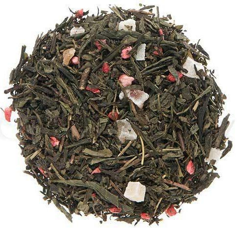 Denise's Fine Tea, Premium, Long Island Strawberry, Flavored Green Tea, High Antioxidant, Loose Leaf (100g), Kosher, Vegan, Ethically Sourced