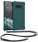 kwmobile Necklace Case kompatibel mit Google Pixel 7 Pro Hülle - Cover mit Kordel zum Umhängen - Silikon Schutzhülle Petrol
