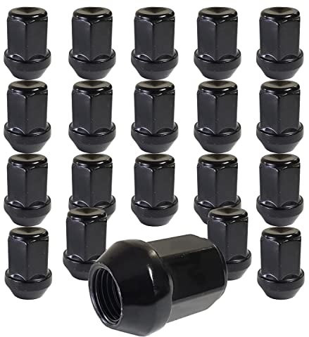 20 Radmutter M12x1,5 60° Kegelbund geschlossen schwarz SW 19mm 20-KEMUTTER1215GESSW