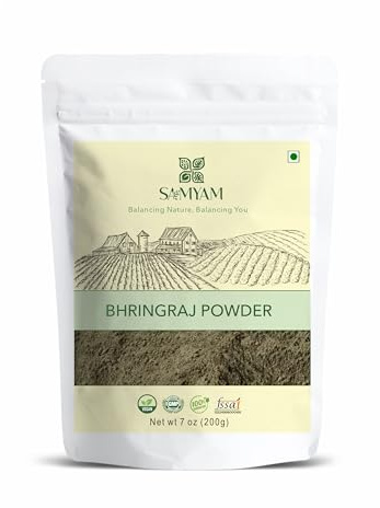SAMYAM Polvo capilar herbal Bhringraj - Paquete de 200 g | Tónico capilar herbal, crecimiento capilar, cabello fuerte