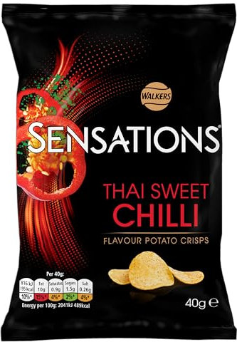 Walkers Sensations Thai Sweet Chilli Grab Bag Crisps 40g (Case of 32)