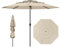 COSTWAY Sonnenschirm windfest stabil, 300 cm Gartenschirm mit Kurbel, beidseitig um 30° knickbar, UV-Schutz, Terrassenschirm belüftet, Marktschirm für Terrasse, Garten, Balkon (Beige)