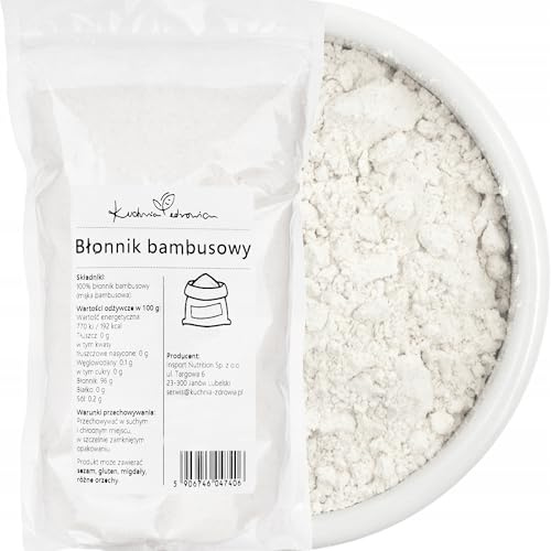 Farina di Bambù – Fibra Naturale di Bambù | Ricca di Fibre, Ideale per Cucina e Pasticceria | KUCHNIA ZDROWIA (1 KG)