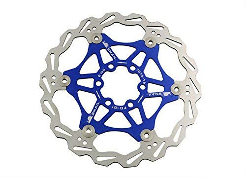 Bike Bicycle Disc Brake Rotor Floating MTB Rotors 180mm (Blue)