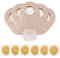 Ouchan - Bolsa de dos piezas para la ostomía, con tarjeta de medida, cuidado del estoma de la colostomía, corte a medida, aprobado por la FDA. BD17141, Two Piece With Closure 15PCS, 100