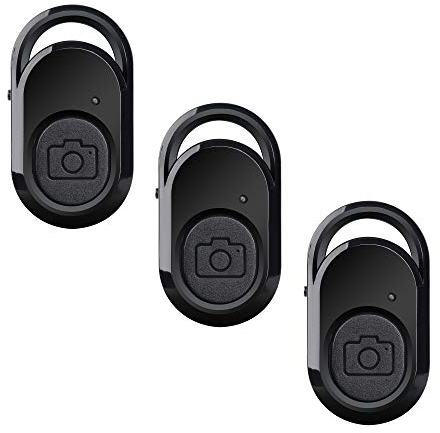 AMATHINGS Bluetooth Fernbedienung Selbstauslöser Handy für Smartphones und Tablets – Selfieauslöser Bluetooth Remote Shutter kompatibel mit IOS und Android (3 Stück)