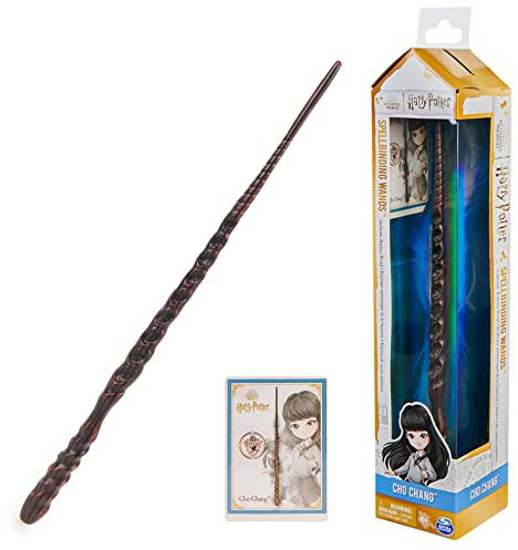 Wizarding World Harry Potter - Authentischer Cho Chang Zauberstab aus Kunststoff mit Zauberspruch-Karte, ca. 30,5 cm, Spielzeug für Kinder ab 6 Jahren, Fanartikel