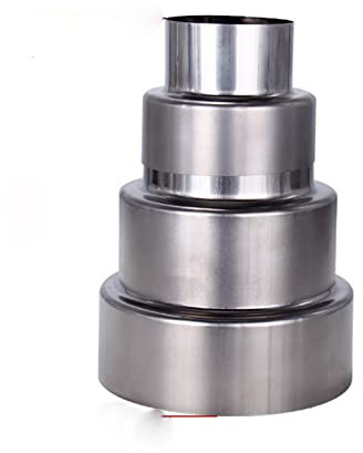 HOHOVYVY Ugnsrör, reducering från Ø 120 mm till Ø 60 mm, reducering av rökrör, reducerande spisrör, rostfritt stål skorsten premium kaminrör, avgasrör
