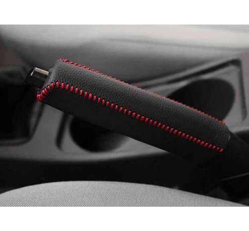 SongMao Coche Cuero Cubierta Freno de Mano para V-W Touareg III II I(Type CR 7P 7L 5T 1T) 2017-2024,Protector de la manija Antideslizante Freno de Mano Funda Palanca de Cambios Accesorios Interiores