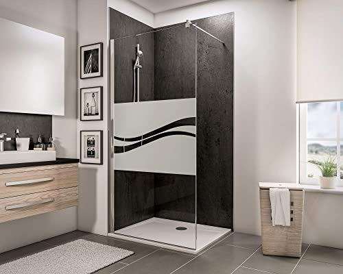Schulte paroi douche italienne 90x190 chromé barre 122 cm, réversible, 5mm