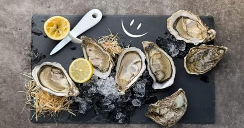 Saraoriginalshop Apriostriche Utensile per Frutti di Mare con lama in Acciaio Disponibilità in 2 Colori Grigio e Rosso (Bianco)