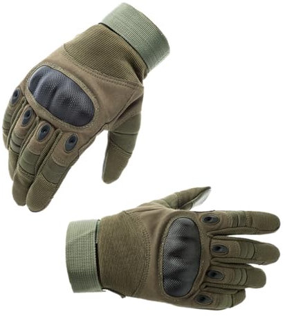 Motorcycle Gloves Full Finger Touchscreen for Men & Women - Hard Knuckle Protection for Motorbike, MTB, Road Biking, ATV, Airsoft, Hiking & Outdoor Sports