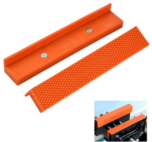 Paquete de 2 almohadillas magnéticas suaves para mordazas de banco multiranura, protectores de mandíbula de 153 mm, se adaptan a una amplia gama de tornillos de banco y bloques