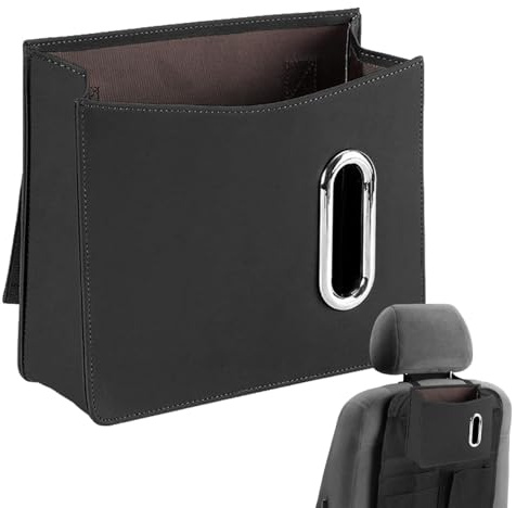 Naqqios 1 organiseur de siège arrière de voiture, organiseur de siège arrière de voiture, sac de poche pour voiture, poches de rangement multiples en cuir PU, accessoires