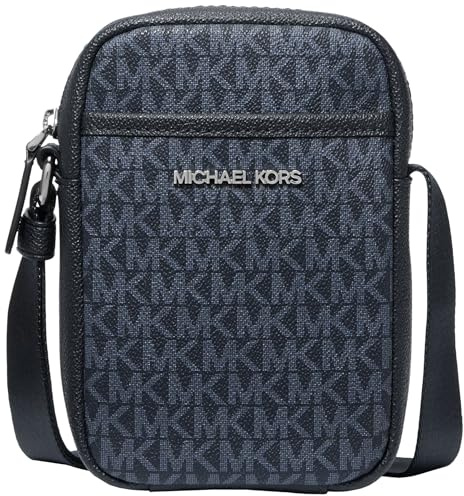Michael Kors Men's Malone Phone Crossbody Bag, Admiral/Pale Blue, One Size