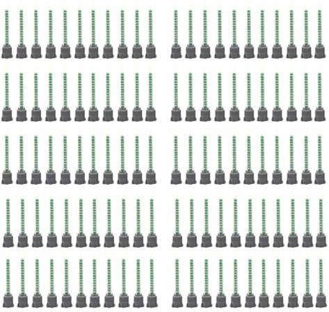 Feeuid Lot de 100 buses de mélange pour adhésif époxy buse de mélange statique MB5-16 tube de mélange (Rapport 1:1) pour mélangeur de colle AB