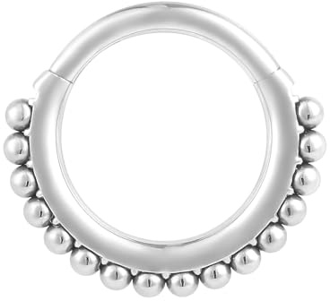 NewkeepsR 2PCS-1.2mm Diámetro 8mm/10mm G23 Implante Titanio Durable e hipoalergénico Clicker Tribal Septum Ring Daith Piercing