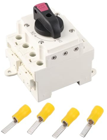 WIHFHGZ Interruttore di Isolamento Solare 4 Poli 1000V DC 32A - Alta Sicurezza, Corpo Compatto, per Impianti Fotovoltaici Esterni