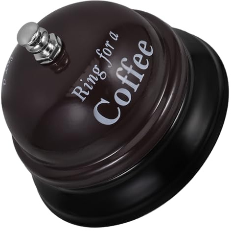 IMIKEYA Cloche de Table en Alliage d'Aluminium Professionnelle avec Son Puissant pour Service en Restaurants et Espaces de Bureau, Sonnette d'Appel Résistante et Polyvalente