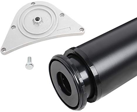 Tischbein 80mm Durchmesser Höhe 710mm in Schwarz aus Metall Tischfuß Möbelfuss