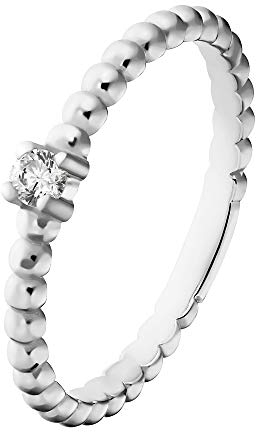 Heideman Ring Damen Elio aus Edelstahl silber farbend matt Damenring für Frauen mit Stein Zirkonia weiss poliert