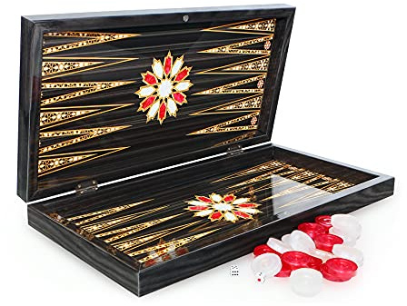 Orientalisk Backgammon TAVLA XL intarsia look