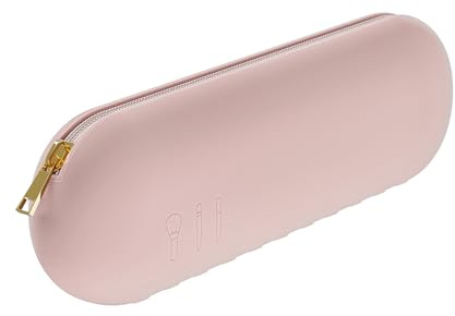 YSDYY 1 rosa silikonkosmetikväska, praktisk resekosmetikväska, make-up borstväska, förvaring för sminkborst, lämplig för resor och affärsresor, ros, 22 cm x 7 cm x 3 cm, trendig, ROSA, 22cm*7cm*3cm