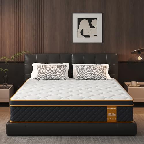 Qabefy Full Mattress, 12 Inch Memory Foam Hybrid Mattress in a Box, Medium Firm and Individually Pocket Springs - Pressure Relief, Motion Isolation