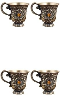 PRETYZOOM 2 Juegos Vaso De Antiguo Copas De Vino Copas De Jerez Gafas De Abeja Vasos Rosas Bebiendo Vasos De Café Helado Taza De Vino Medieval Aleación De Zinc 2 Piezas * 2