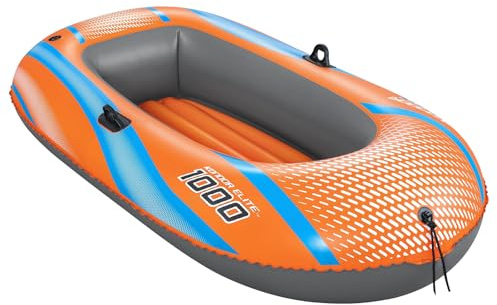 Bateau de pêche gonflable pour une personne - En PVC 1100D - Avec 3 chambres à air - 149 x 85 x 38 cm