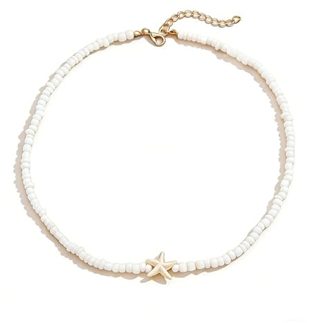 YEAMLTE Collana di Conchiglie Regolabile, Semplice Donna Boho con Ciondolo per le Feste Estive in Spiaggia