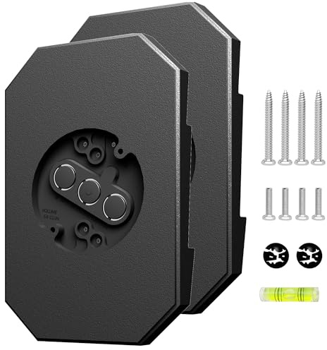 Yqwwda 2 Pack Siding Mounting Block for Light, Lamp Repair Kit with Built-in Electrical Box - Fits 1/2 Lap/Double 4 Vertical, Vinyl Siding Hooks for Hanging Outdoor Lamp, Black