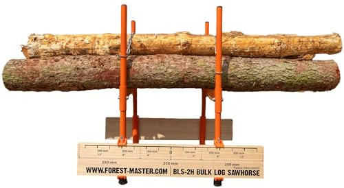 BLS-2H Log Sawhorse – Precision Multi-Log Cutting with Patented Safety Design – 150kg Capacity – Foldable, Lightweight & Compact – Dual Auto-Locking Chains for Maximum Stability