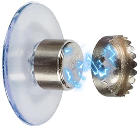 Portasapone a ventosa per doccia, con forte magnete, supporto rimovibile unico per doccia, bagno, vasca da cucina, senza tracce, supporto magnetico per sapone