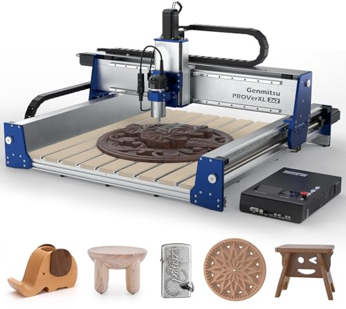 Genmitsu PROVerXL 2X2 CNC Router Machine, 2' x 2' CNC Machine with 710W Spindle, Closed-loop Stepper Motor, for Wood Metal Carving, WiFi & APP Supported, Work Area 26.76'' x 26.76'' x 4.44'
