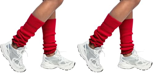 Boland - Jambières pour adultes, couleur unie, taille unique, gants, chaussettes, genoux, années 80, costume, carnaval, soirée déguisée (Lot de 2)