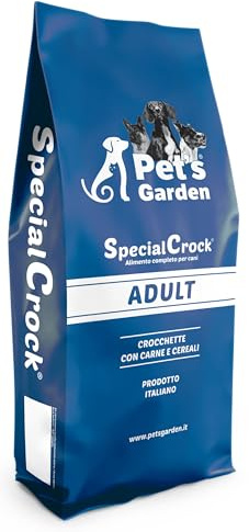 Special Crock Crocchette per Cane Adult a Base di Carne Manzo e Agnello Cibo Secco per Cani di Tutte le Razze Alimentazione Completa e Bilanciata Sacco da 20 kg Made in Italy