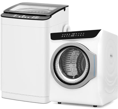 Auertech Portable Washer and Dryer Combo Set, 2.8 CU. FT. Portable Clothes Dryers with Boot Dryer, 28 lbs Fully Automatic Washing Machine, Compact Washer and Dryer for Apartment, RV, Dorm