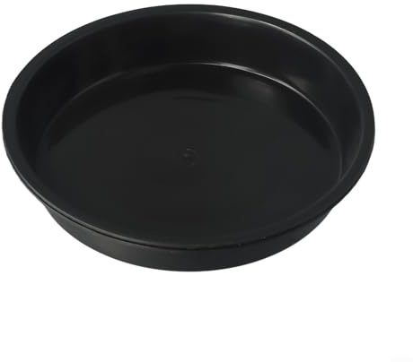 Lot de 2 soucoupes rondes en polypropylène pour plantes grasses et fleurs, attrape-gouttes et décoration (10,2 cm)